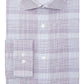 Camisa social masculina Calvin Klein Steel Slim Fit, sem passar, com elastano, roxa, tamanho 14,5 x 32 x 33