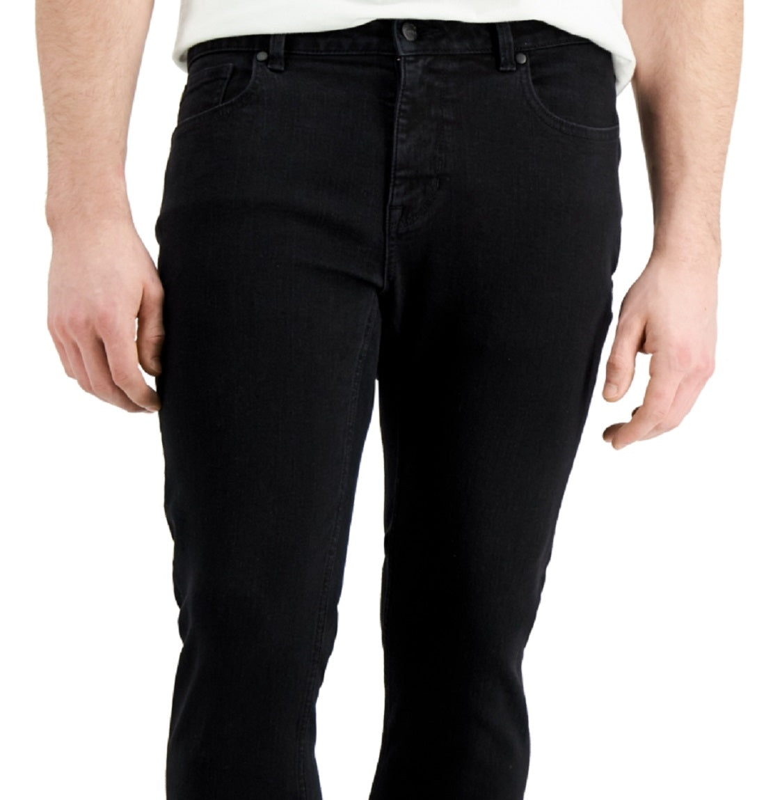 Calça jeans masculina DKNY Mercer Fit preta tamanho 38x30