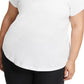 Camiseta Nike Dri Fit Rainbow com logotipo bordado, branca, tamanho 2X