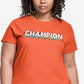Camiseta Champion Classic Graphic Feminina Laranja Tamanho 1X