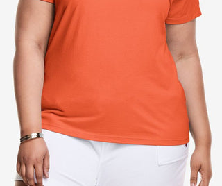 Camiseta Champion Classic Graphic Feminina Laranja Tamanho 1X