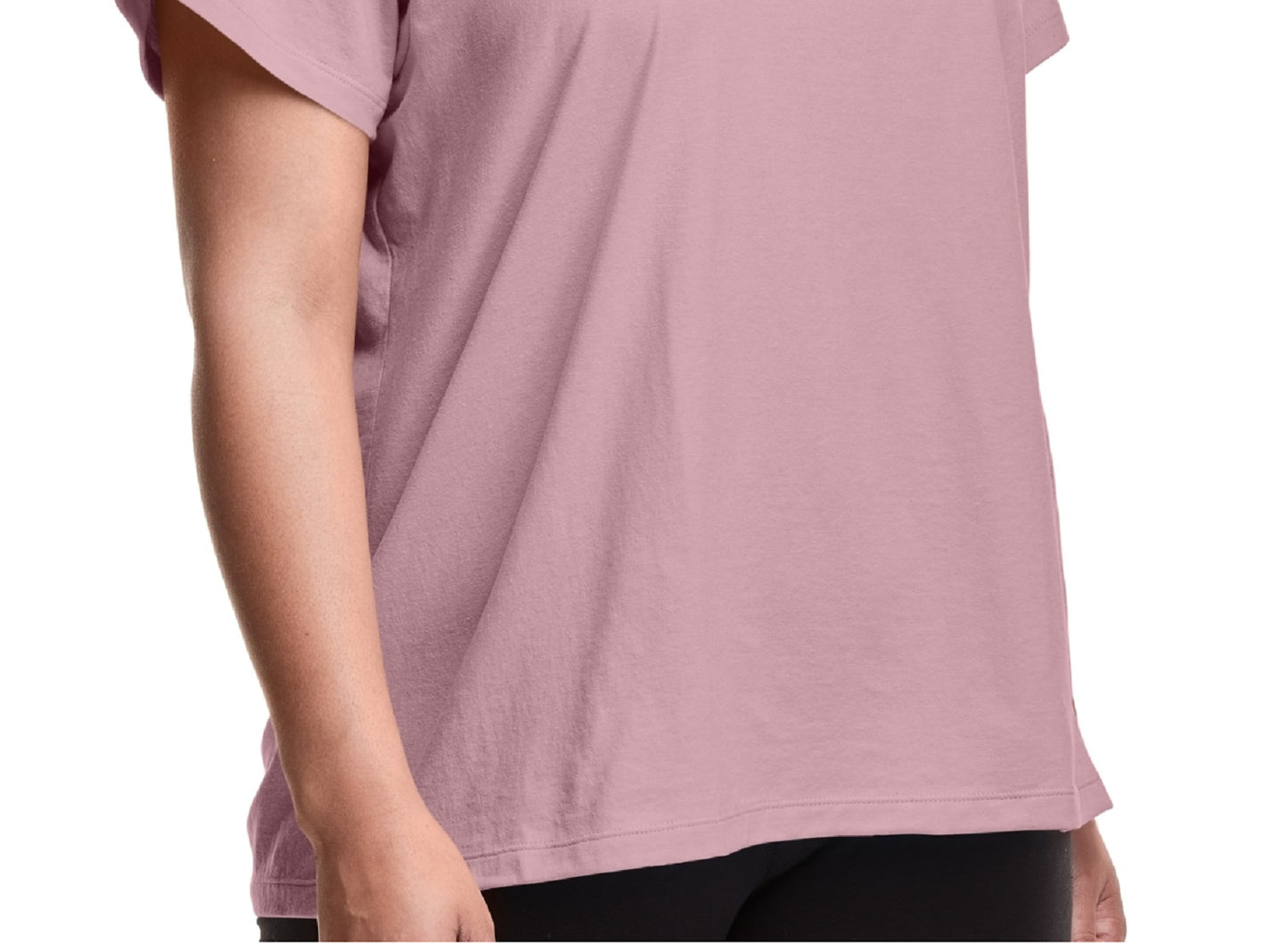 Camiseta feminina Champion Classic Logo Graphic Rosa Tamanho 1X