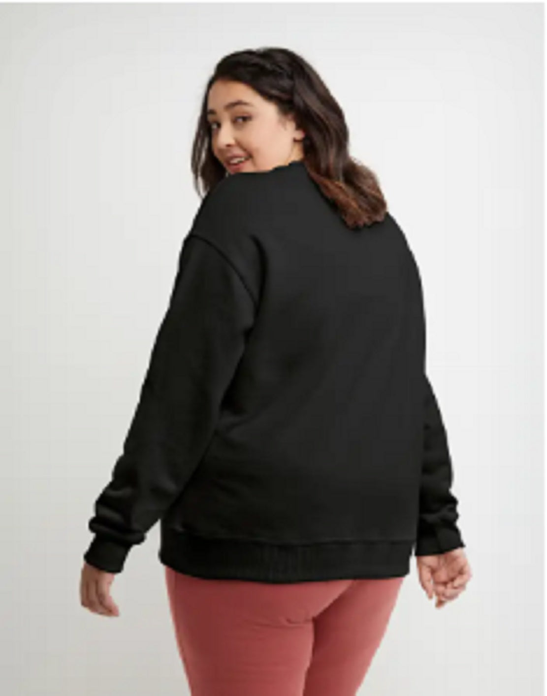 Moletom Champion Power Blend Boyfriend Feminino Preto Tamanho 1X