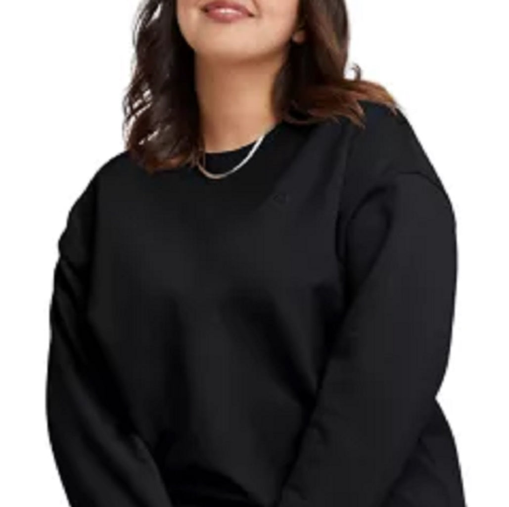 Moletom Champion Power Blend Boyfriend Feminino Preto Tamanho 1X