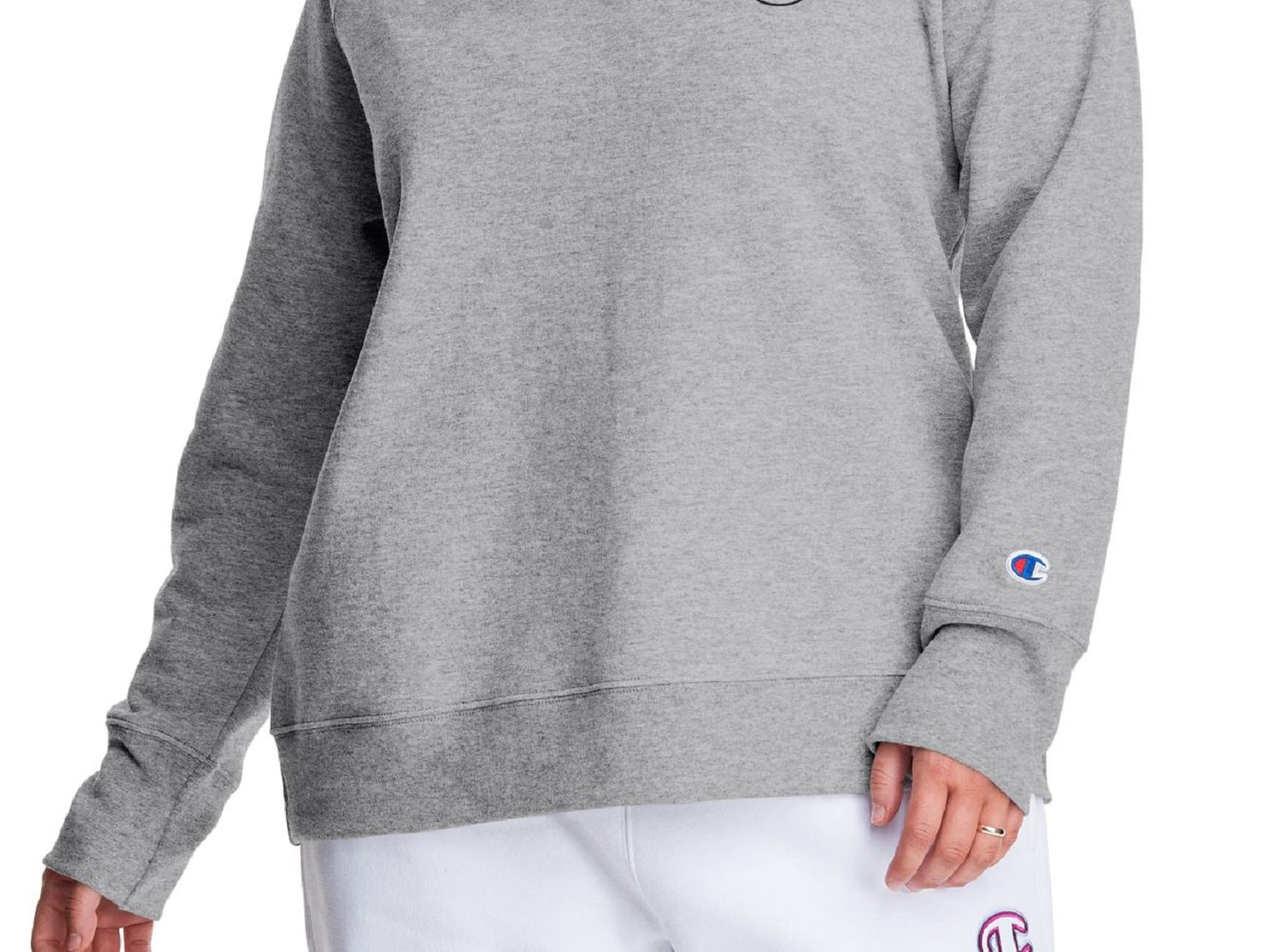 Moletom Champion Power Blend Boyfriend Feminino Cinza Tamanho 4X