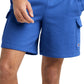 Bermuda cargo Champion Powerblend masculina, azul, tamanho pequeno