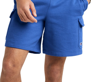 Bermuda cargo Champion Powerblend masculina, azul, tamanho pequeno