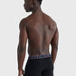 Cuecas boxer masculinas Tommy Hilfiger, pacote com 3, elásticas e absorventes de umidade, pretas, tamanho médio