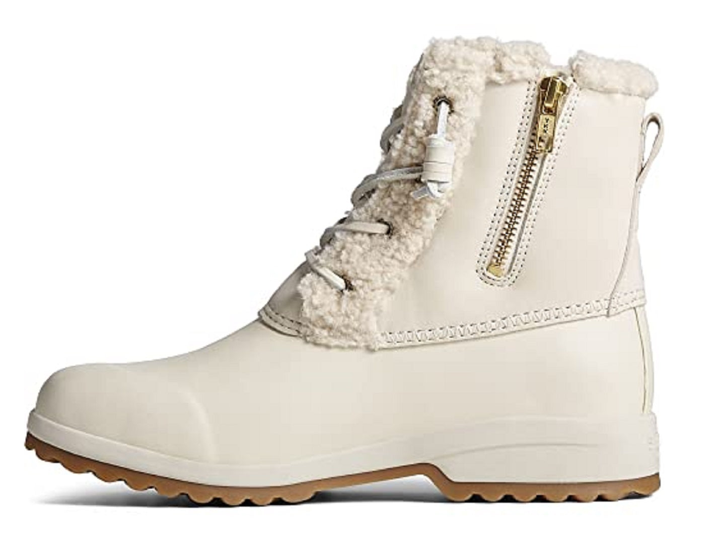 Botas Sperry Maritime Repel Teddy Femininas Brancas Tamanho 7,5 M