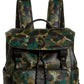 Mochila Coach Masculina League Camo Print Couro Verde Tamanho Regular
