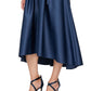 Vestido midi feminino Alex Evenings com lantejoulas e cetim, azul, tamanho 18