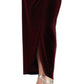 Vestido de veludo franzido com manga 3/4 Alex Evenings para mulheres, tamanho 14W, vermelho