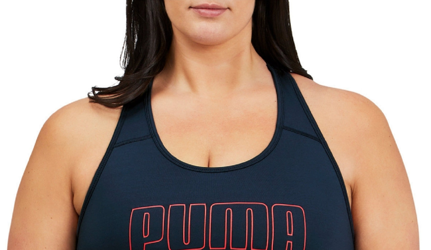Sutiã esportivo Puma 4Keeps Mid Impact feminino, azul, tamanho 3X