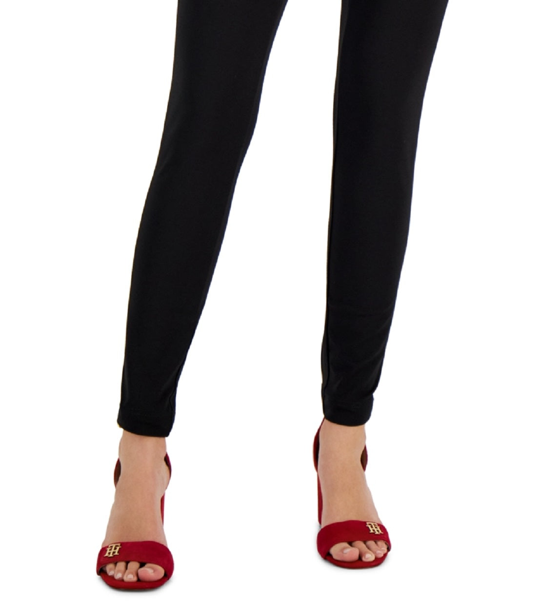 Calça Tommy Hilfiger Th Flex Light Ponte Feminina Preta Tamanho Grande