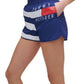 Tommy Hilfiger Shorts Listrados Femininos para Uso Ativo Azul Tamanho P