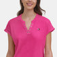 Camiseta Tommy Hilfiger Feminina Split Rosa Tamanho P