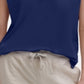 Camiseta feminina Tommy Hilfiger Waffle Knit Azul Tamanho XS