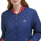 Jaqueta bomber acolchoada feminina Tommy Hilfiger azul tamanho extragrande