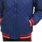 Jaqueta bomber acolchoada feminina Tommy Hilfiger azul tamanho extragrande
