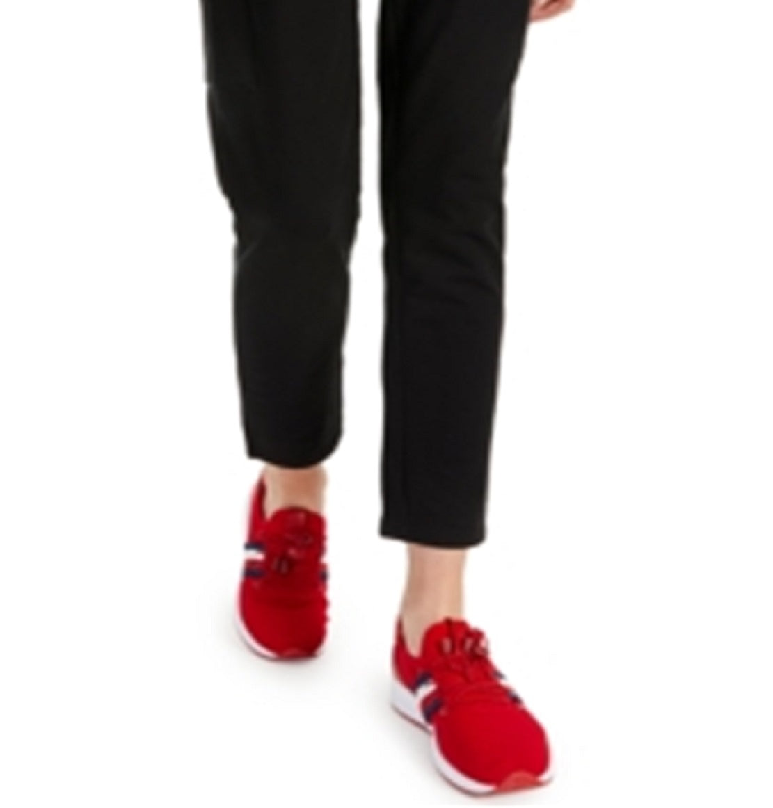 Calça cargo feminina Tommy Hilfiger de malha preta, tamanho XX-G