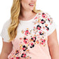 Camiseta feminina Tommy Hilfiger com estampa de trevo rosa, tamanho 3X