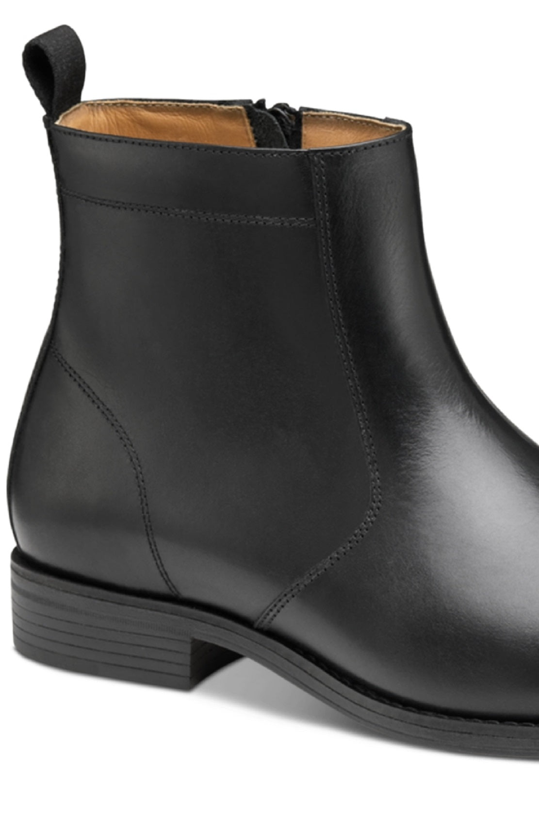 Bota masculina Johnston &amp; Murphy Lewis com zíper lateral, preta, tamanho 8,5 M