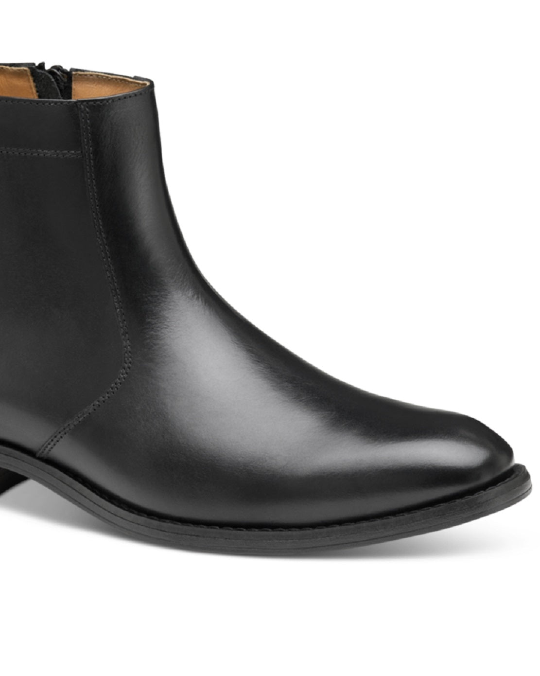 Bota masculina Johnston &amp; Murphy Lewis com zíper lateral, preta, tamanho 8,5 M