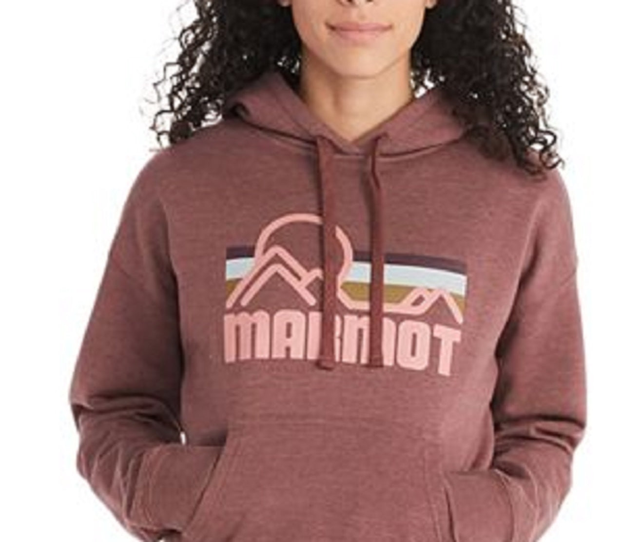 Moletom com capuz feminino Marmot Coastal Fleece vermelho tamanho X-S