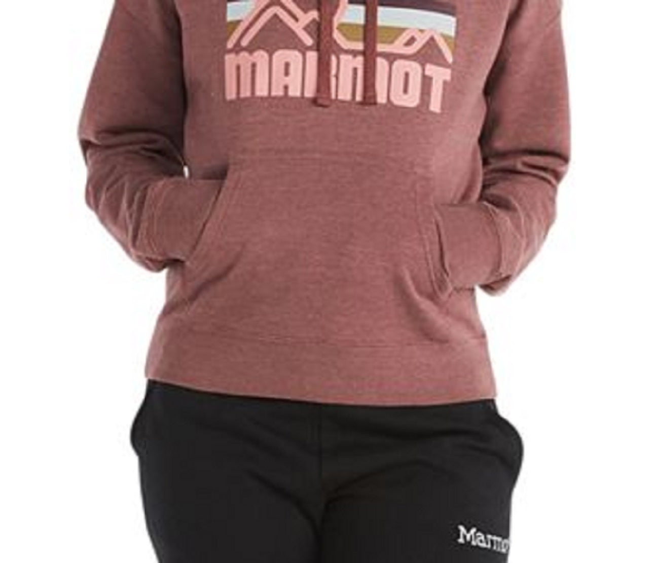 Moletom com capuz feminino Marmot Coastal Fleece vermelho tamanho X-S