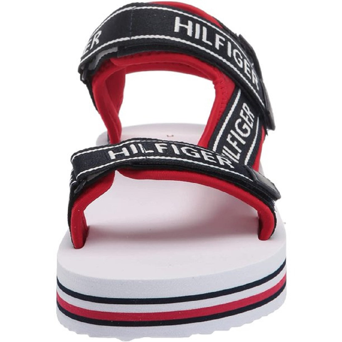 Sandálias esportivas femininas Tommy Hilfiger Nurii Hook And Loop, vermelhas, tamanho 8 M