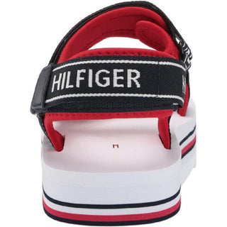 Sandálias esportivas femininas Tommy Hilfiger Nurii Hook And Loop, vermelhas, tamanho 8 M