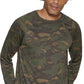 Camiseta de manga comprida com camada de base camuflada masculina Bass Outdoor, verde, tamanho grande