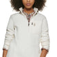 Jaqueta de lã Bass Outdoor Highline Trail Half Zip feminina, branca, tamanho X-S