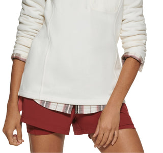 Jaqueta de lã Bass Outdoor Highline Trail Half Zip feminina, branca, tamanho X-S