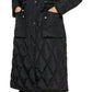Casaco anorak com capuz feminino Kenneth Cole, preto, tamanho pequeno