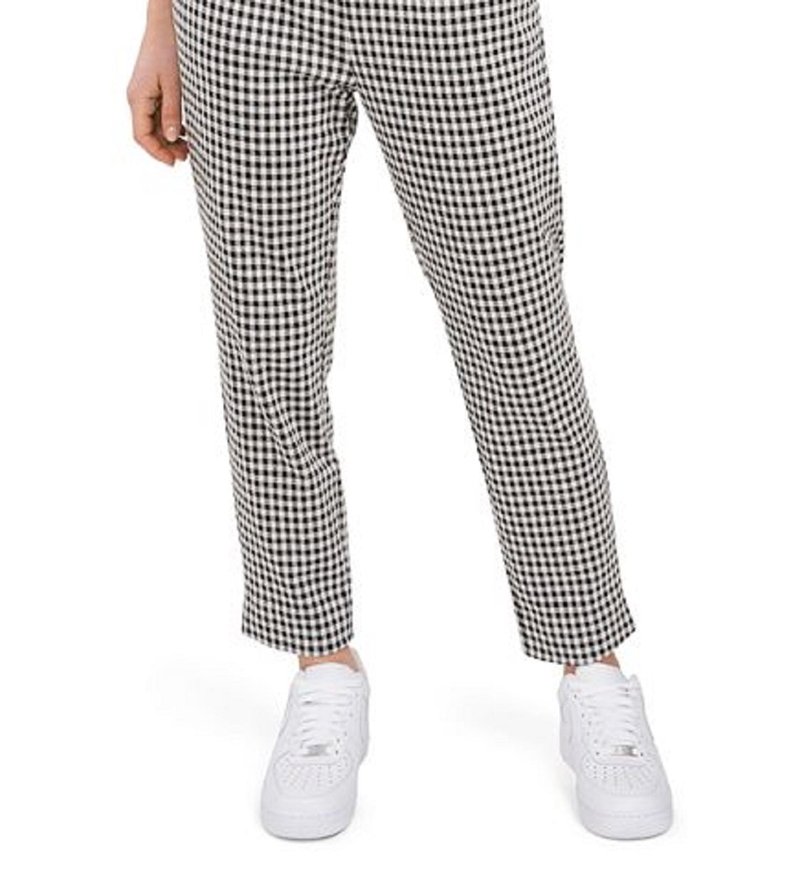 Calça feminina Riley &amp; Rae Rue Gingham com estampa cinza, tamanho 14