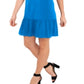 Vestido curto feminino CeCe com mangas esvoaçantes para usar no trabalho, azul, tamanho pequeno