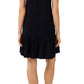 Vestido feminino CeCe com mangas esvoaçantes, preto, tamanho 10