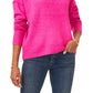 Suéter feminino Vince Camuto com gola redonda e costura central, rosa, tamanho extragrande