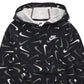 Moletom com capuz Nike Kids Pocket Club preto, tamanho M