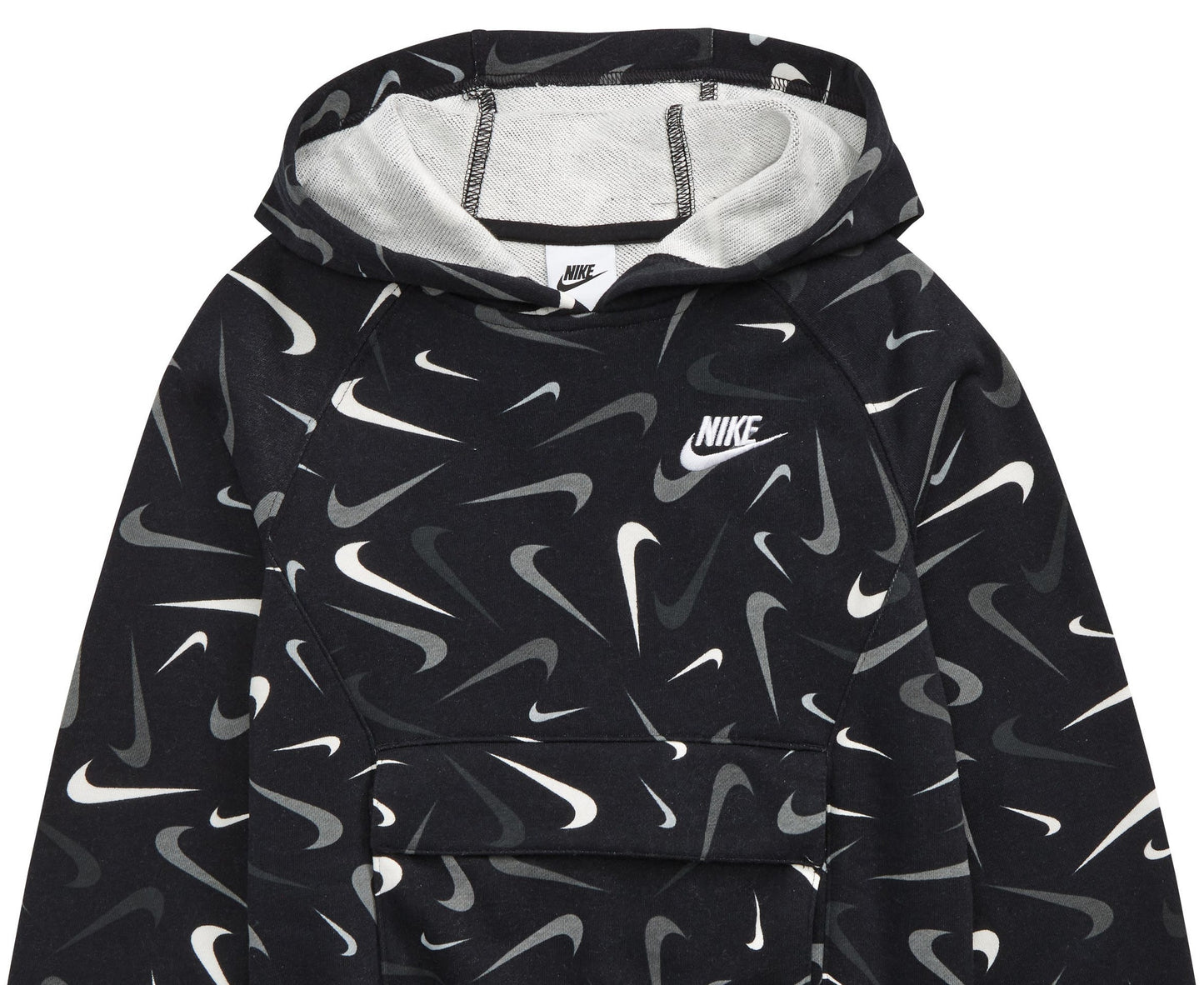Moletom com capuz Nike Kids Pocket Club preto, tamanho M