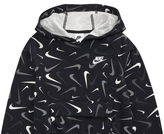 Moletom com capuz Nike Kids Pocket Club preto, tamanho M