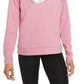 Moletom Nike Feminino com Gráfico e Zíper de 1/4" Rosa Tamanho 3X