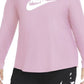 Camiseta Nike Feminina Cotton Graphic Rosa Tamanho 2X
