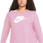 Camiseta Nike Feminina Cotton Graphic Rosa Tamanho 3X