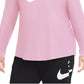 Camiseta Nike Feminina Cotton Graphic Rosa Tamanho 3X