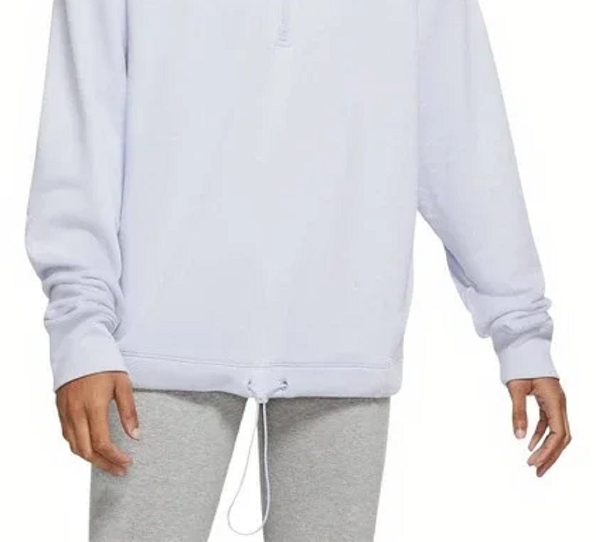 Blusa Nike Easy Fleece Meio Zíper Feminina Azul Tamanho GG