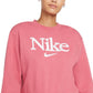Moletom Nike Feminino Femme Logo Fleece Rosa Tamanho GG
