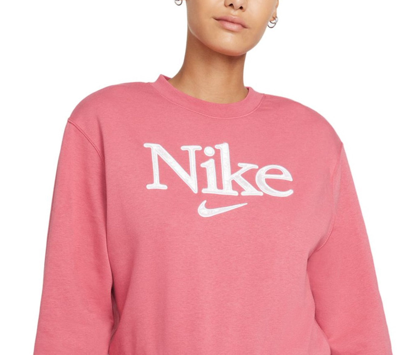 Moletom Nike Feminino Femme Logo Fleece Rosa Tamanho GG