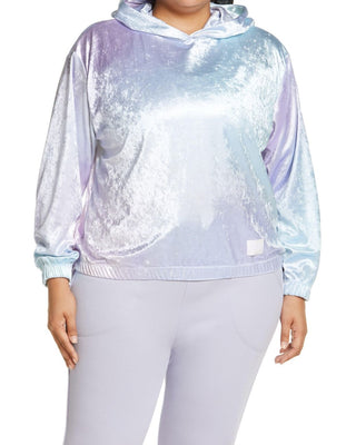 Nike Women's Sportswear Velour Hoodie Blue Size 3X